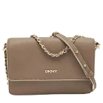 Beige Fabric DKNY Shoulder Bag