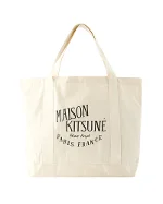 Beige Cotton Maison Kitsuné Tote