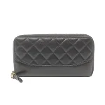 Black Leather Chanel Wallet