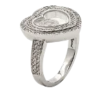 White Metal Chopard Ring