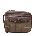 Brown Canvas Burberry Clutch