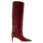 Burgundy Leather Paris Texas Boots