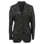 Black Leather Bottega Veneta Jacket