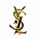 Gold Metal Yves Saint Laurent Brooch