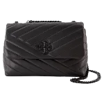 Black Leather Tory Burch Shoulder Bag