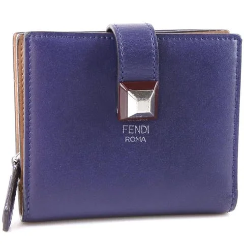 Purple Leather Fendi Wallet