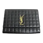 Black Leather Yves Saint Laurent Clutch