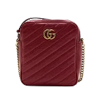 Red Leather Gucci Marmont