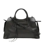 Black Leather Balenciaga City