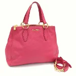 Pink Leather Miu Miu Shoulder Bag