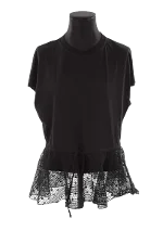 Black Cotton Giambattista Valli Top