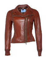 Brown Leather Blumarine Jacket