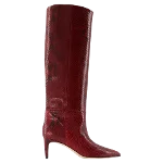 Burgundy Leather Paris Texas Boots