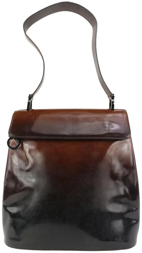 Brown Leather Salvatore Ferragamo Shopper
