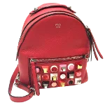 Red Leather Fendi Backpack