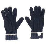 Navy Wool Loewe Gloves