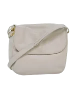 White Leather Bally Shoulder Bag