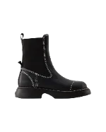 Black Fabric Ganni Boots