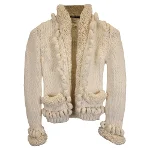 Nude Wool Alexander McQueen Cardigan