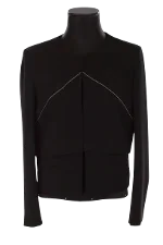 Black Polyester Maje Jacket