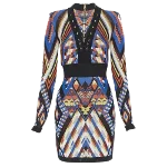 Multicolor Fabric Balmain Dress