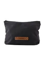 Black Fabric Lancel Pouch