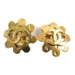 Gold Metal Chanel Earrings