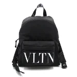 Black Fabric Valentino Backpack