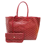 Red Leather Goyard St Louis Tote