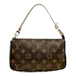 Brown Canvas Louis Vuitton Pochette Accessoires