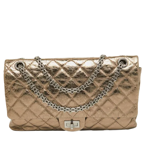Gold Leather Chanel Flap Bag