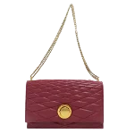 Burgundy Leather Bally Shoulder Bag