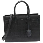 Black Leather Yves Saint Laurent Sac de Jour