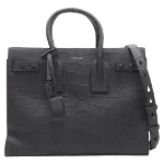 Black Leather Yves Saint Laurent Sac de Jour