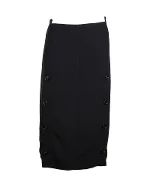Black Wool Joseph Skirt