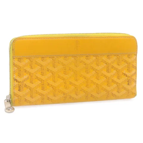 Yellow Leather Goyard Wallet