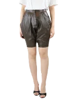 Brown Leather Givenchy Shorts