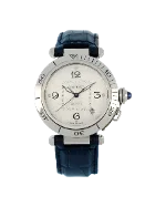 Blue Stainless Steel Cartier Watch