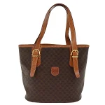 Brown Canvas Celine Tote