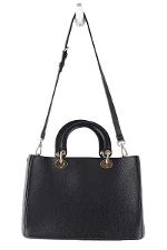 Black Leather Dior Handbag