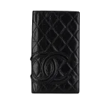 Black Leather Chanel Wallet