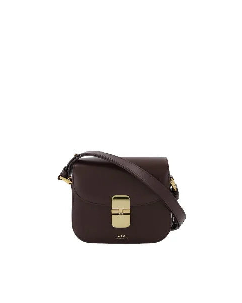 Brown Leather A.P.C. Crossbody Bag