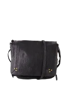 Black Leather Jérôme Dreyfuss Shoulder Bag