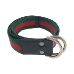 Green Canvas Gucci Belt