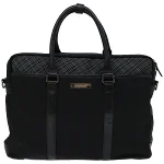 Black Fabric Burberry Briefcase