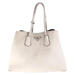 White Leather Prada Tote