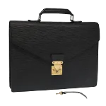 Black Leather Louis Vuitton Briefcase