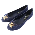 Blue Canvas Louis Vuitton Flats