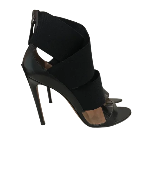 Black Leather Alaïa Sandals