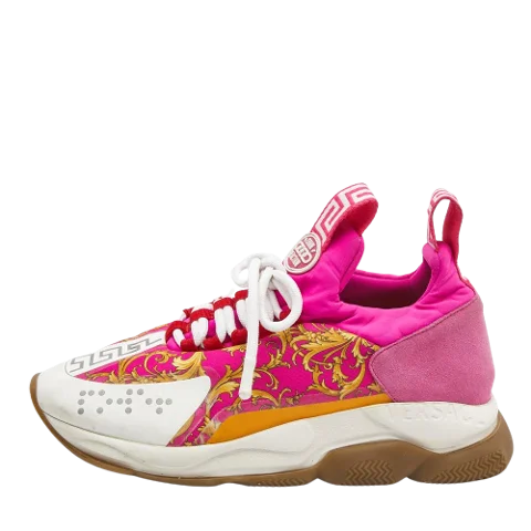 Pink Satin Versace Sneakers